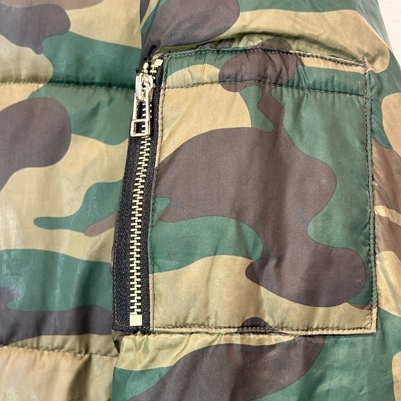 Forever 21 plus size camo green zip snap winter puffer coat jacket women’s 2X - Picture 4 of 12